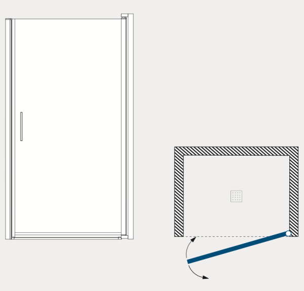 Mampara de ducha abatible Olimpia en mamparasdeduchalivery.es